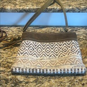Brown and Cream Patterned Women's Bag